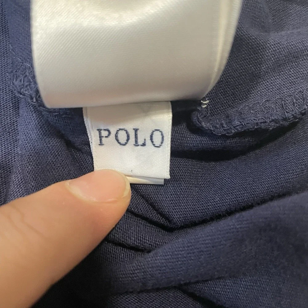Vintage‎ Polo Ralph Lauren Men's Long Sleeve Custom Fit Y2K Big Pony Navy Size L